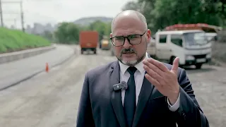 Asphalting of Vladivostok's bypass road is underway.