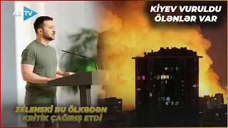 Kiyev BOMBARDMAN EDİLDİ: sarsıdıcı zərbələr endirildi – Zelenski bu ölkədən MESAJLAR VERDİ