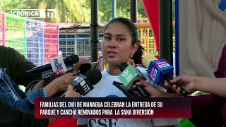 Managua Mayor's Office delivers renovated park and court for family recreation in District VII