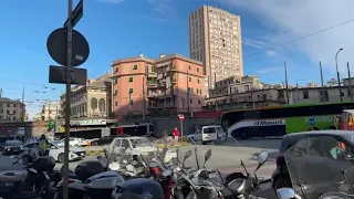 Traffic gridlock in Genoa: live from Via di Francia