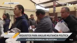 ¿Cuáles son los requisitos para anular una militancia política?