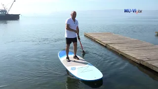 First steps in paddle boarding