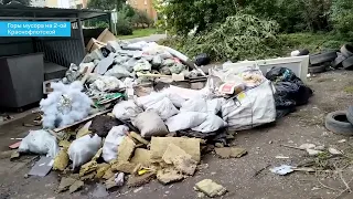 Mountains of trash on 2nd Krasnoflotskaya