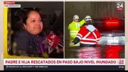 Father and daughter rescued from flooded underpass
