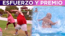 Se mataron haciendo gimnasia y tuvieron su merecido premio: pileta libre en un día nublado
