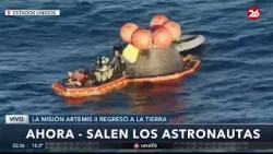 ? MISIÓN ARTEMIS II | Salen los astronautas de Orion tras el aterrizaje en el Pacífico