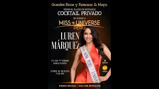 Cocktail privado en honor a Miss Peru