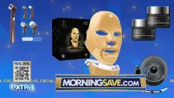 Сэкономьте на наборе из двух светодиодных масок для лица и шеи и антивозрастном увлажняющем креме...