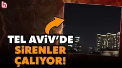 SİRENLER ÇALIYOR! Tel Aviv'de yoğun patlama sesleri! Çarpıcı görüntüler!