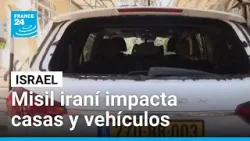 Misil iraní impacta casas y vehículos en Israel
