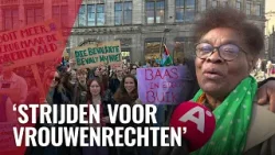 Duizenden mensen lopen vrouwenmars voor Internationale Vrouwendag