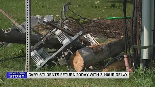 Students in Gary, Indiana, return to school, despite no power for thousands in city after almost 2 w