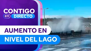 STUNNING FOOTAGE: Puelche winds cause high waves and flooding in Villarrica - Contigo En Directo