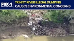 В реке Тринити в Далласе происходит незаконный сброс отходов.