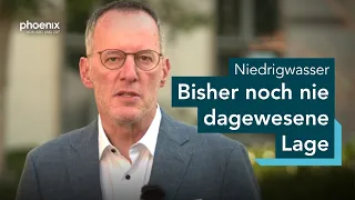 phoenix tagesgespräch mit Michael Ebling zum Niedrigwasser | 11.08.26