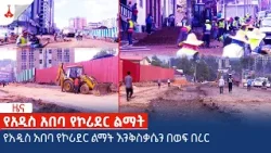 የአዲስ አበባ የኮሪደር ልማት እንቅስቃሴን በወፍ በረር Etv | Ethiopia | News zena