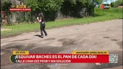 Mariano Roque Alonso: Dodging potholes has become part of the commute