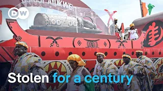 Ivory Coast welcomes home 'talking drum' looted by French colonial troops | DW News