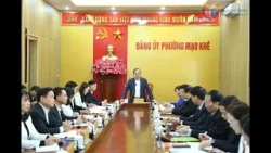 Đồng chí Bí thư Tỉnh ủy, làm việc với Ban Thường vụ Đảng ủy phường Mạo Khê và Trường Đại học Hạ Long