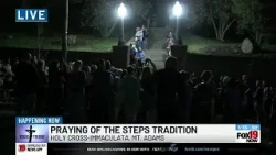 Тысячи людей совершают восхождение по ступеням горы Адамс в рамках традиции «Молитва по ступеням».
