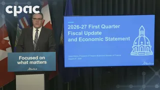 Alberta Finance Minister provides fiscal update – August 27, 2026