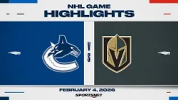 NHL Highlights | Canucks vs. Golden Knights - February 4, 2026