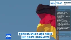 Ministrul german: a venit vremea unei Europe cu două viteze Ministrul german: a venit vremea unei Europe cu două viteze