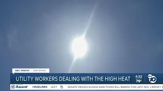 Utility workers talk about working in high heat & staying cool