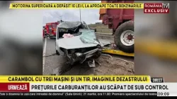 Accident grav în Suceava. 4 răniți, o victimă descarcerată de pompieri. Traficul este complet blocat