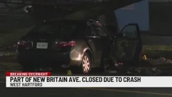 Из-за аварии перекрыта улица Нью-Британ-авеню в Вест-Хартфорде.