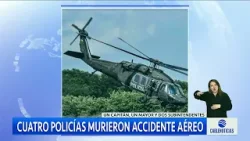 Accidente fatal de un helicóptero en el que murieron cuatro policías en Antioquia
