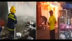House fire in front of a gas station in El Rama leaves heavy material losses