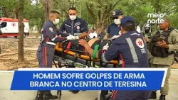 Homem sofre golpes de arma branca na praça da Bandeira, no Centro de Teresina | Meio Norte