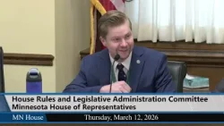 Комитет по регламенту и законодательному управлению Палаты представителей 12.03.2026