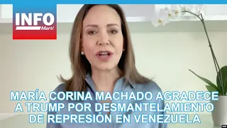 María Corina Machado thanks Trump for dismantling repression in Venezuela