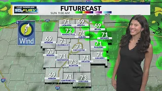 Scattered showers this morning