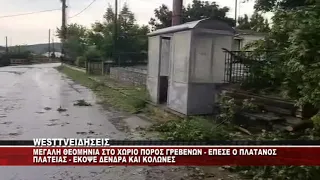 ΜΕΓΑΛΗ ΘΕΟΜΗΝΙΑ ΣΤΟΝ ΠΟΡΟ ΓΡΕΒΕΝΩΝ - ΚΑΤΑΣΤΡΟΦΕΣ
