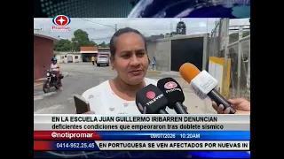 En la escuela Juan Guillermo Iribarren denuncian deficientes condiciones que empeoraron tras sismo