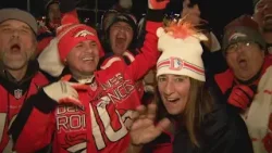 Broncos fans celebrate divisional round win