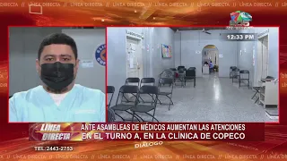 Ante asambleas de médicos aumentan las atenciones en el Turno A, en clínica de COPECO en La Ceiba