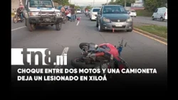 Chain reaction crash at the entrance to Xiloá leaves a motorcyclist injured