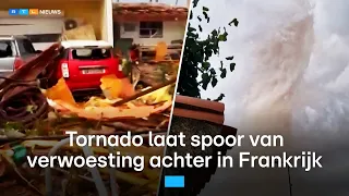 Tornado raast door zuiden van Frankrijk: tientallen gewonden en schade gemeld | RTL Nieuws