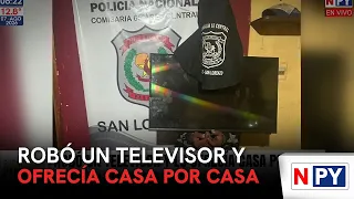 He stole a TV and was selling it door-to-door