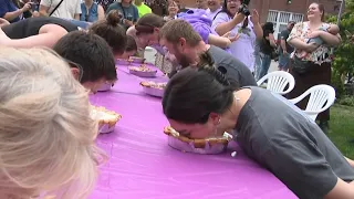 Wallace, Idaho's Annual Huckleberry Fest: Huckleberry Pie Eating Contest!