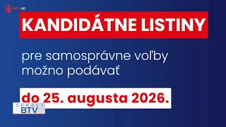 Kandidátne listiny do 25. augusta
