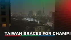 Strong gust lashes Taipei as Typhoon Champi nears | ABS-CBN News