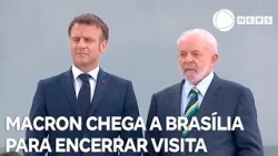 Macron chega a Brasília para encerrar visita oficial ao Brasil