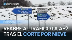 Reabre al tráfico la A-2 tras permanecer cortada por nieve