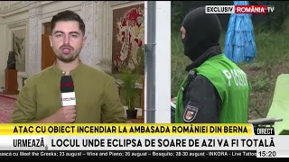 Possible attack at the Romanian Embassy in Bern. An incendiary device was planted