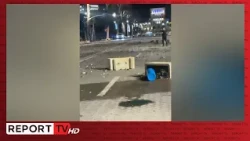 Gurë, xhama dhe mbeturina në rrugë, pamjet pas protestës përballë Kryeministrisë